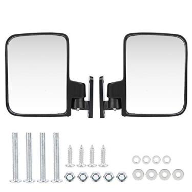 Imagem de Espelhos retrovisores dobráveis ​​para carrinho de golfe - Retrovisores laterais UTV Espelhos retrovisores convexos Club Car Espelhos retrovisores convexos apto para YAMAHA EZ GO