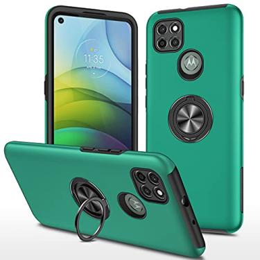 Imagem de For Motorola Moto G9 Power PC + TPU Shockproof Magnetic Protective Case with Invisible Ring Holder