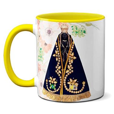 Imagem de Caneca Nossa Senhora Aparecida Mãe De Deus Rainha Dos Anjos (Amarela)