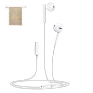 Imagem de Fones de ouvido GOODBONG Bass Stereo Sound Lightning com certificação MFi com controle de microfone compatível com iPhone X/XS/XS Max/XR iPhone 8/P iPhone 7/P/iPhone11/11PRO, Branco