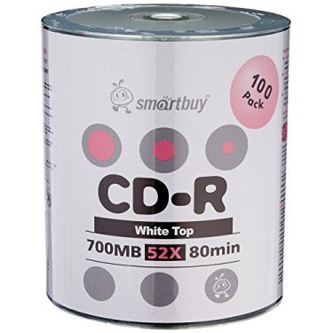 Imagem de Smartbuy 100 discos 700mb/80min 52x CD-R Disco de mídia branco para gravação de dados