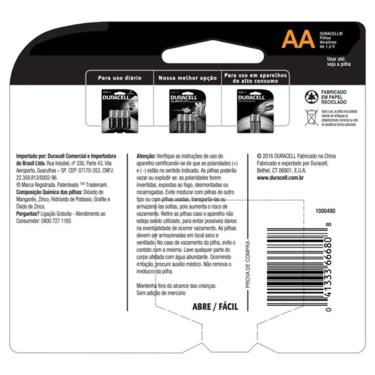 Imagem de Kit Duracell Duralock Pilha Alcalina c/ 12 AA + 12 AAA + Agarradinho