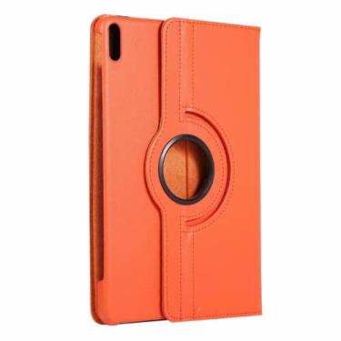 Imagem de CUTTIZ Elegante multifuncional suporte exclusivo para tablet compatível com Huawei Matepad Pro 10,8 polegadas Matepad 10,4 polegadas capa protetora de couro (laranja, Matepad Pro 10,8 polegadas)