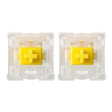 Imagem de Gateron Milky Yellow Pro Switches, Pin Linear 5 pré-lubrificado para todos os teclados mecânicos MX (72 pcs)
