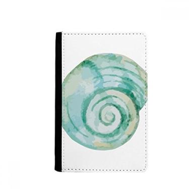 Imagem de Caracol Vida Marinha Ilustração Azul Porta Passaporte Notecase Burse Carteira Capa Cartão Bolsa, Multicolor