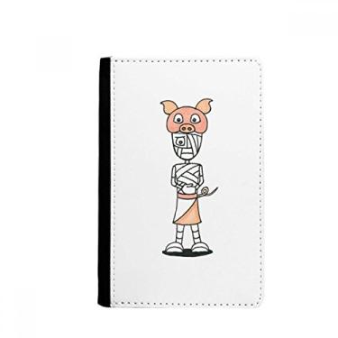 Imagem de Egito Múmia Horus Pig Hat Passport Holder Notecase Burse Carteira Capa Cartão Bolsa, Multicolor