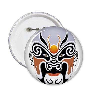 Imagem de Cabeça de Ópera de Peking Colorida Huarongdao Broche Emblema de Botão Decoração 5 peças