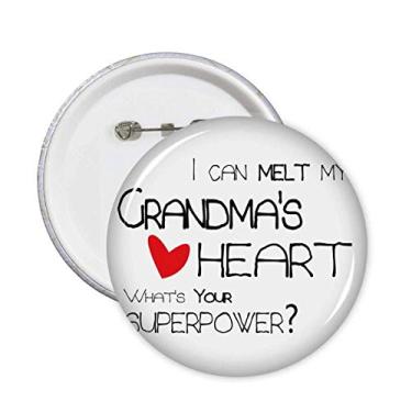 Imagem de Broche I Can Melt My Grandma's Heart Nana Broche Emblema Acessório Decoração 5 peças