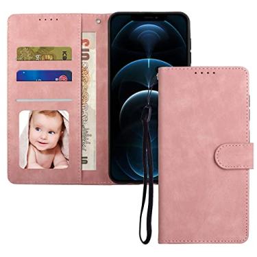 Imagem de Capa de telefone de cor sólida com bolso para cartão compatível com Samsung Galaxy A31 A32 A33 A51 A52/A52S A53 A71/A71 A73 (rosa, A31)