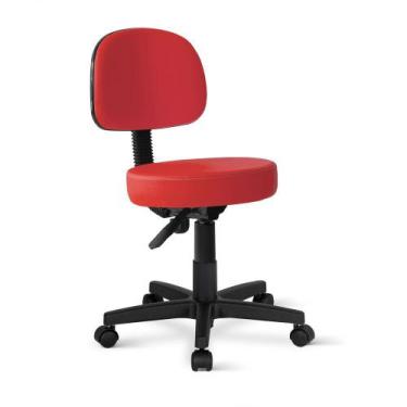 Imagem de Cadeira Mocho Palmi Giratória Universal Vermelho - Flex Cadeiras