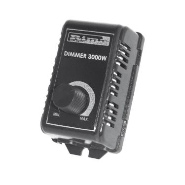 Imagem de Dimmer Rotativo Bloco Bivolt S/ Chave Off C/Caixa Proteção 3000W PT Ref.623 - Rima Rima
