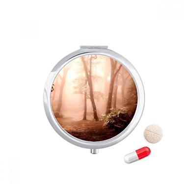 Imagem de Caixa de comprimidos Red Dark Forestry Science Nature Scenery Pocket Medicine Storage Box Dispenser recipiente