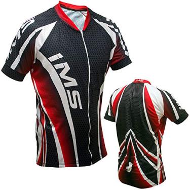 Imagem de Camisa IMS Ônix Bike Motocross Vermelho Preto Tam M