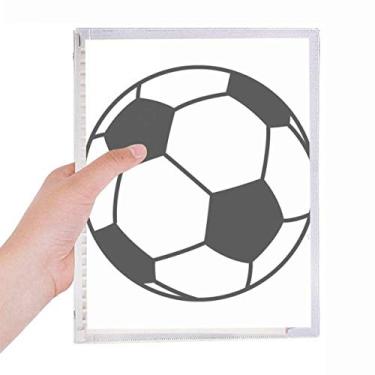 Imagem de Caderno de desenho de linha esportiva de futebol com folhas soltas para diário recarregável