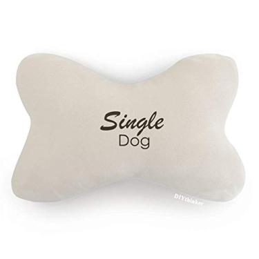 Imagem de DIYthinker Almofada para decoração de pescoço para carro com citação de cão único almofada para encosto de cabeça