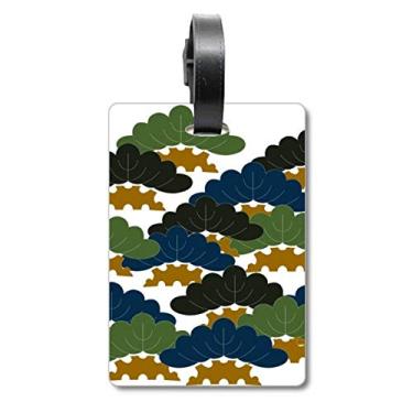 Imagem de China Pinheiro tradicional padrão abstrato bolsa etiqueta cartão de bagagem pendurado Scutcheon etiqueta