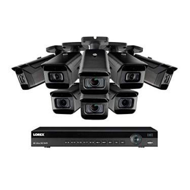 Imagem de Lorex poderosa 16-Channel 4K Ultra HD Nocturnal Sistema NVR IP Apresentando 8 metal 4K (8MP) Câmeras de áudio com 250 pés cor Night Vision
