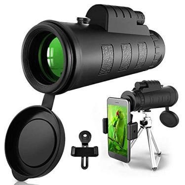Imagem de 12-500x60 Super Telephoto Zoom Spotting Scope com prisma BAK4, adequado para viagens na praia Atividades ao ar livre Concerto preto à prova d'água