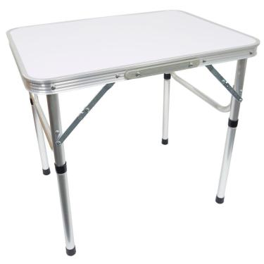 Imagem de Mesa de Camping Praia Dobrável 60x45 em Alumínio e Vira Maleta Importway IWMCD-6045