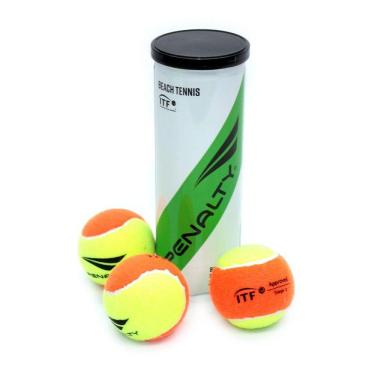 Imagem de Bola De Beach Tênnis Penalty XXII Pressurizada Kit 3 Unidades