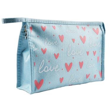 Imagem de Necessaire Feminina Love Colors Alça e Zíper 23cm Poliester