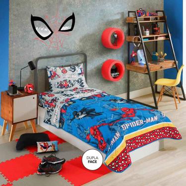Imagem de Edredom Dupla Face Microfibra Infantil Estampado Spider Man Lepper