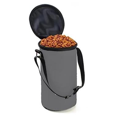 Imagem de Container Porta Ração Cães e Gatos - Tipo mochila - 15kg cores (Chumbo)