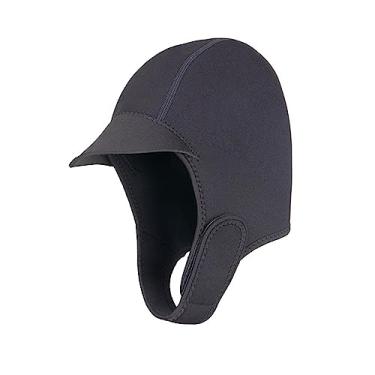 Imagem de Tachiuwa Diving Hood Cap 2mm Neoprene Wetsuit Hood Protetor de Ouvido Head Cover Proteção Solar Capuz Térmico Touca de Natação para Caiaque Surf, PRETO