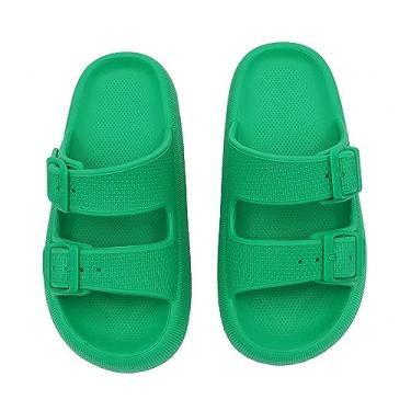 Imagem de Dressnu Pantufas internas para uso externo para casais, Verde, 9.5