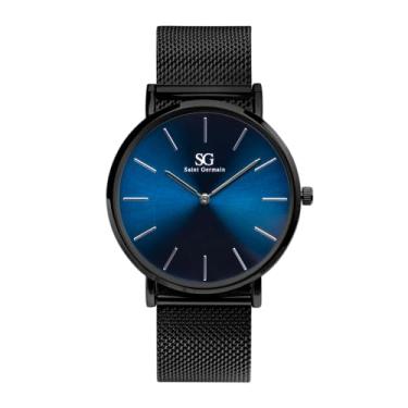 Imagem de Relógio Masculino Preto Saint Germain Houston Full Blue 40mm