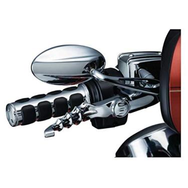 Imagem de Kuryakyn 6205 Punhos de guidão ISO premium para controle de acelerador de cabo duplo: motocicletas Harley-Davidson 1982-2019, cromadas, 1 par