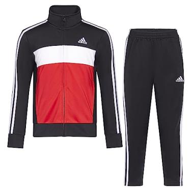 Imagem de adidas Conjunto de 2 peças de tricot Color Block para meninos, Preto com vermelho, 4
