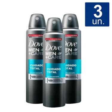 Imagem de Kit 3X Desodorante Dove Men + Care Cuidado Total Aerosol Antitranspira