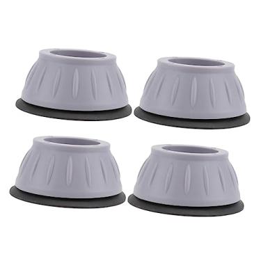 Imagem de Hemobllo 4 Peças Tapete De Chão Máquina De Lavar Almofadas Para Os Pés Protetor De Plugue Máquina De Lavar Almofadas Anti-Caminhada Lavadora Anti-Vibração Almofadas Móveis Almofada De