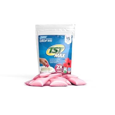 Imagem de Camco Tratamento de vaso sanitário TST MAX RV Drop-INs - Controle odores indesejados e quebra resíduos e tecidos - Tratamento seguro para fossas sépticas - Perfume de brisa de hibisco, pacote com 15