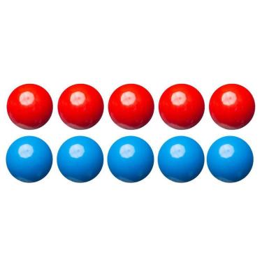 Imagem de Jogo De Bolas Lisas Mata-Mata 54Mm Sinuca Bilhar Azul/Vermelha