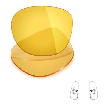 Imagem de Mryok Lentes de substituição UV400 e peças de nariz para Ray-Ban RB4333D 55 mm - Amarelo HD