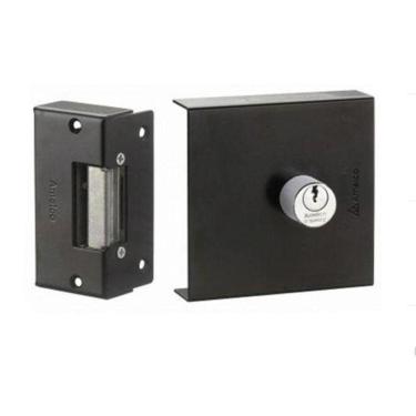 Imagem de Fechadura Eletrônica Portão Fn66 Amelco Alimentaçao Na Parte Móvel