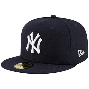 Imagem de New Era Boné masculino New York Yankees MLB Authentic Collection 59FIFTY, tamanho 8 1/4