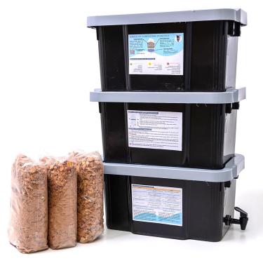 Imagem de Composteira Doméstica Minhocário 45 L Nature - Produza seu próprio fertilizante líquido e sólido