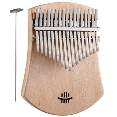 Imagem de Instrumento musical de piano de polegar Kalimba de 17 teclas, teclado de percussão de dedo marimbas, instrumento de piano de polegar, piano de dedo para amantes de música, (18 cm x 14 cm) madeira de