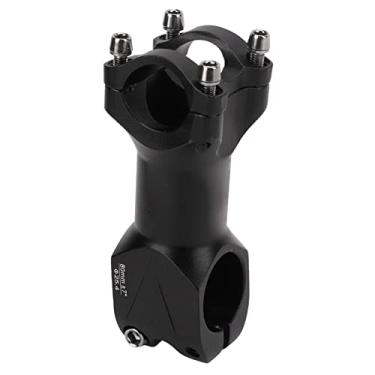 Imagem de AUNMAS Haste de guidão curta de bicicleta, haste de guidão de liga de alumínio anodizado resistente para bicicleta de estrada 25,4 * 80 mm