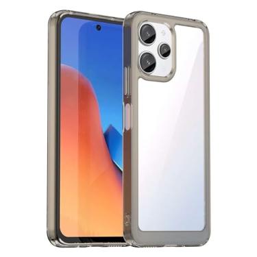Imagem de Capa para Xiaomi Poco M6 Pro, botão de pressão flexível, capa transparente, anti-impressões digitais. Proteção total de 360° - preta (transparente)