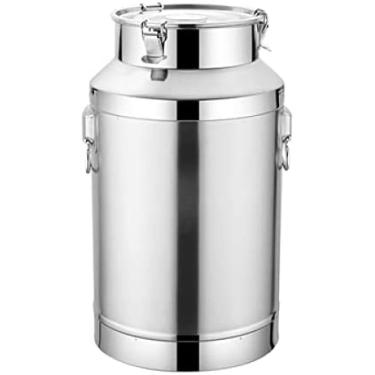 Imagem de 201 aço inoxidável lata de leite balde de vinho tote jarro batedeira cantea vasilha com tampa selada resistente 88l, 68