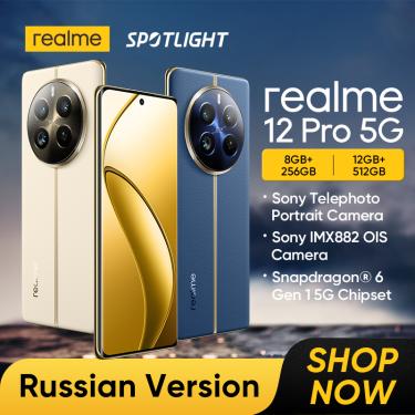 Imagem de Realme-12 Pro Smartphone 5G  Câmera retrato telefoto 32MP  Sony IMX882 OIS  Câmera Snapdragon