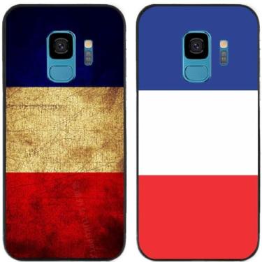 Imagem de 2 peças retrô bandeira da França impressa TPU gel silicone capa de telefone traseira para Samsung Galaxy (Galaxy S9)