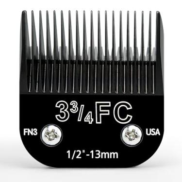 Imagem de OwnLifeYF Lâminas de aço removíveis, tamanho 3 3/4 FC, compatível com corte Andis 13 mm, compatível com Oster A5, Wahl KM Series Clippers, feito de cerâmica e lâmina de aço inoxidável