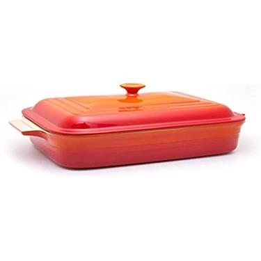Imagem de Le Creuset Travessa Retangular com Tampa Clássica 32cm Laranja