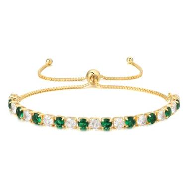 Imagem de Lovans Pulseiras de tênis femininas de zircônia cúbica em prata/ouro/ouro rosa pulseira ajustável no tamanho 7,6-23 cm, joias modernas, presentes, 4mm Zirconia, Liga de aço, Zircônia cúbica