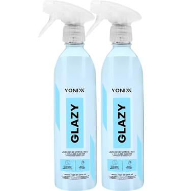 Imagem de Kit 2 - Glazy 500ml Limpa Vidros Redutor De Atrito 4 Em 1 Vonixx
